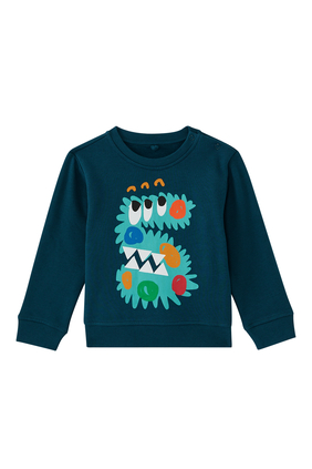 Kids Cotton Print Sweatshirt